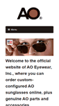 Mobile Screenshot of aoeyewear.com